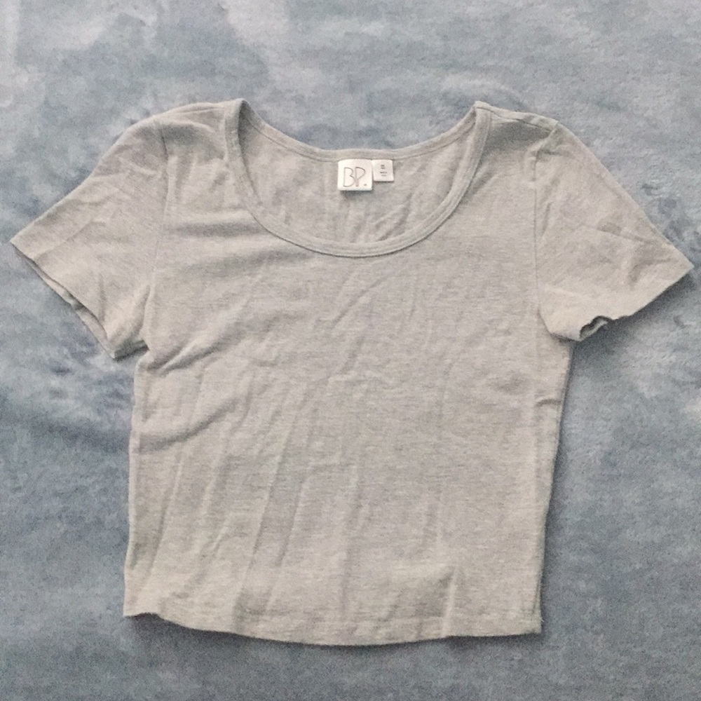 Nordstrom BP Grey T-Shirt Crop Top XS